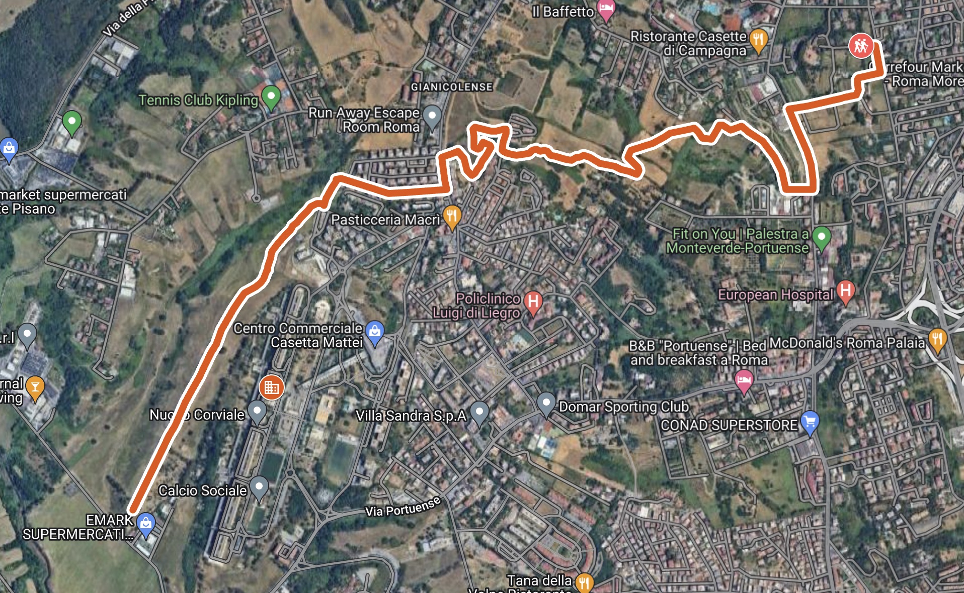 Connessione con la riserva naturale della Tenuta dei Massimi